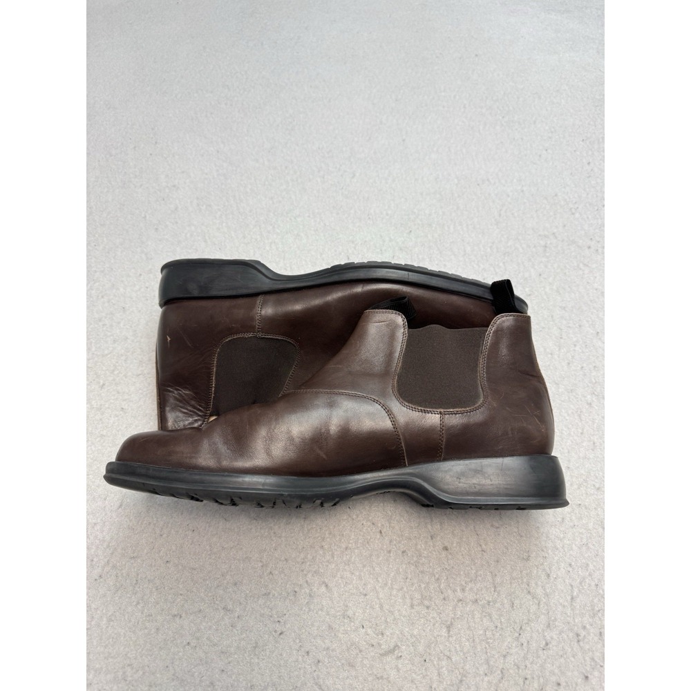 Salvatore Ferragamo Slip On Chukka Ankle Boots Brown Leather Mens Sz 11.5 D 2947 - Picture 2 of 8